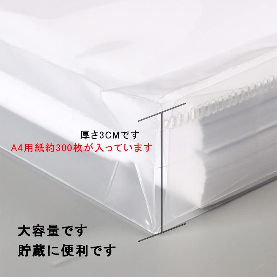 MOMI クリアファイル a4 収納ホルダー クリアケース 封筒型ファイル 6