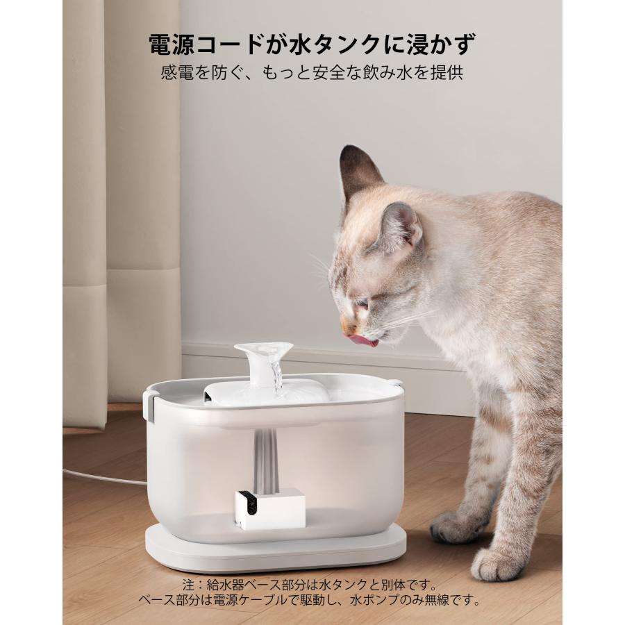 PETLIBRO ペット用 水飲み器 猫 ワイヤレスポンプ 2.5L大容量 ペット用