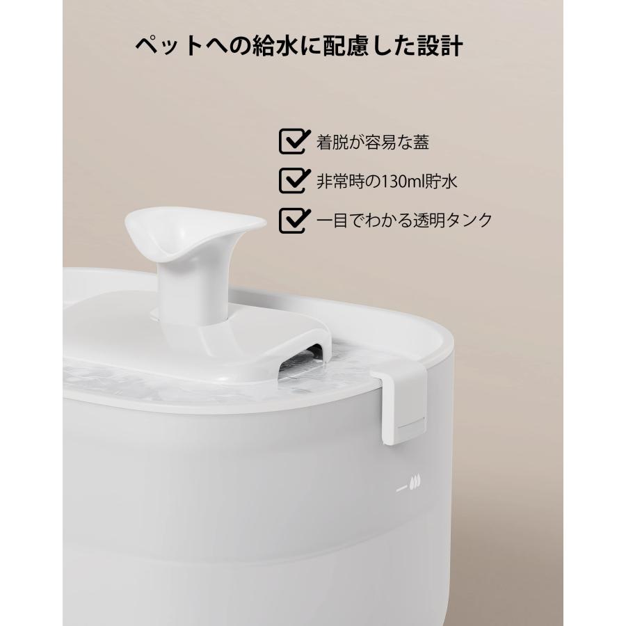 PETLIBRO ペット用 水飲み器 猫 ワイヤレスポンプ 2.5L大容量 ペット用