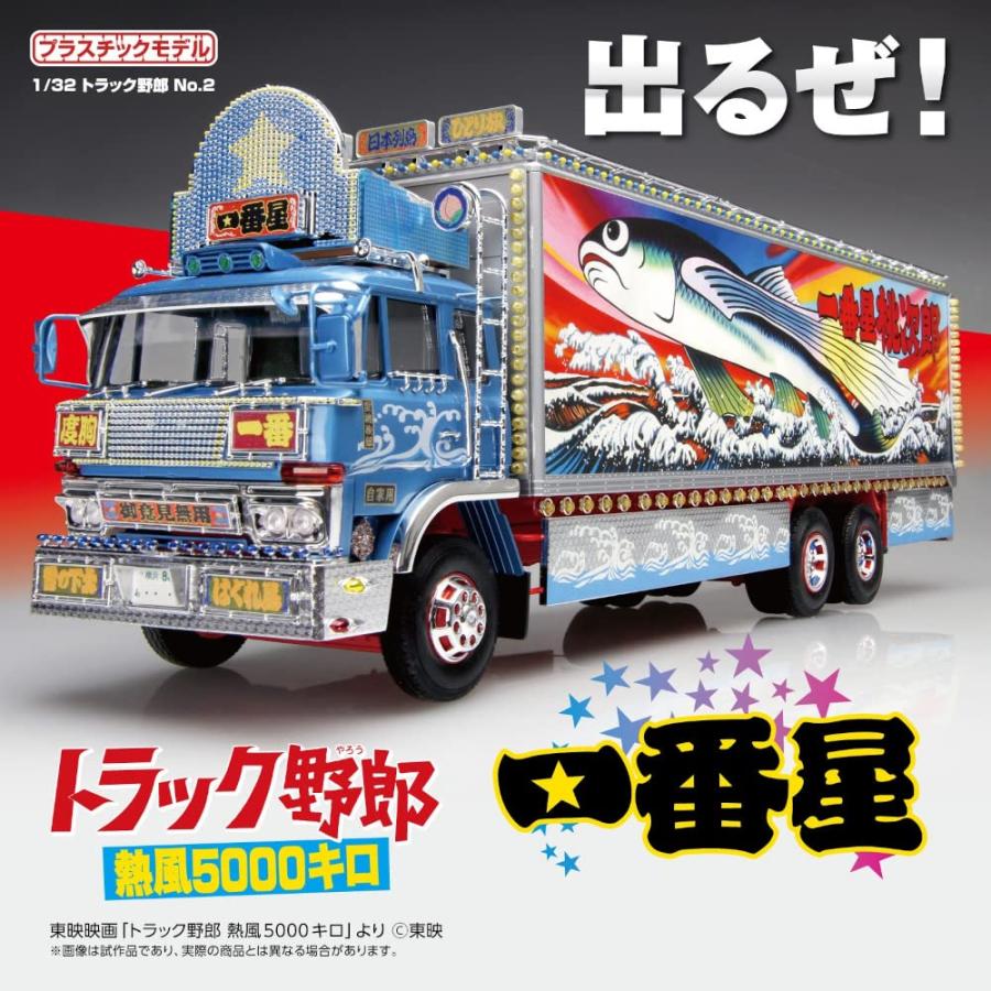 青島文化教材社 1/32 トラック野郎シリーズ No.2 一番星 熱風5000キロ 