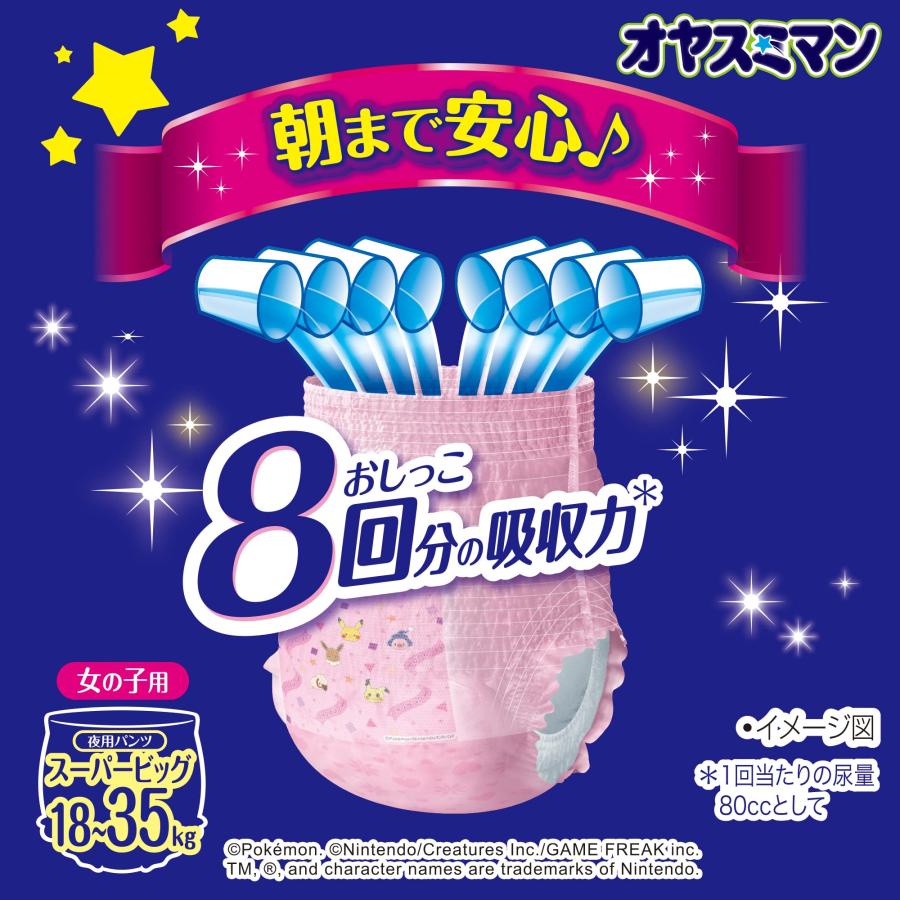 パンツ スーパービッグサイズ】 オヤスミマン 女の子 夜用パンツ