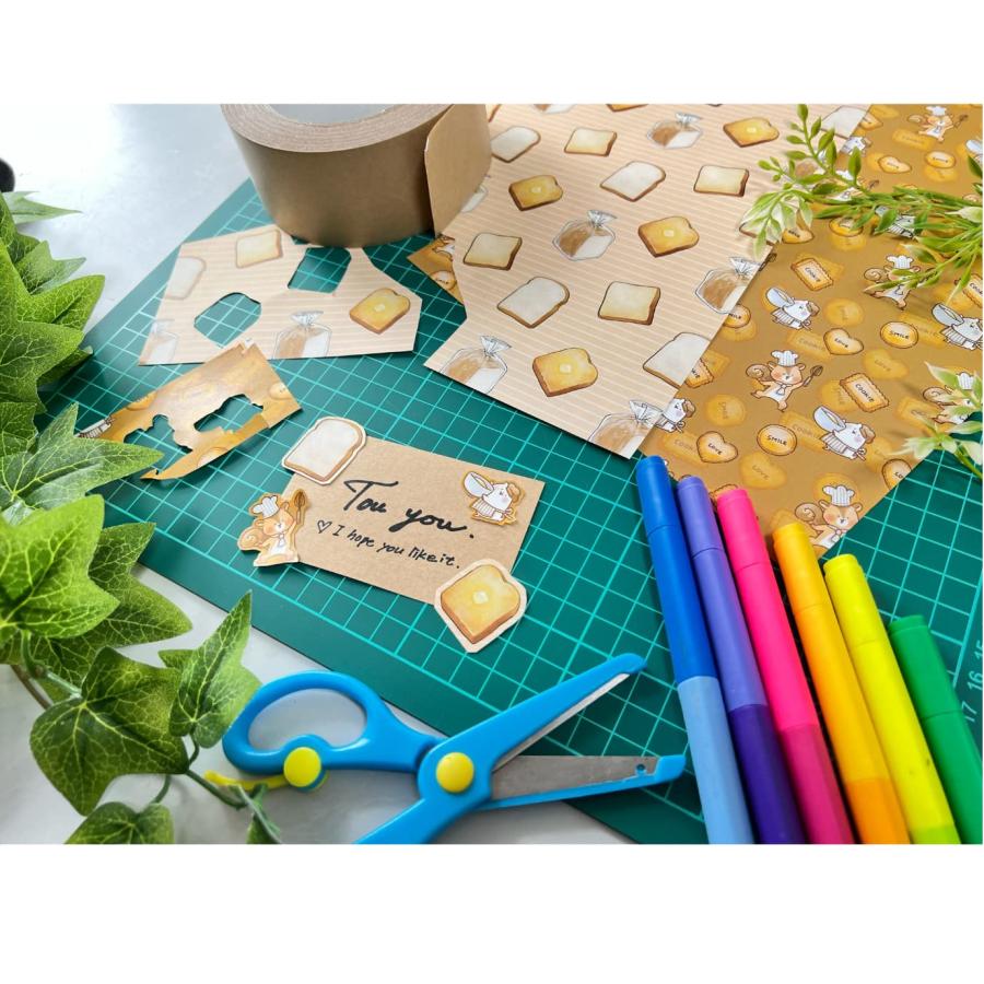 ふじさん企画 A4 サイズ デザインペーパー カラー 包装紙 マルチ