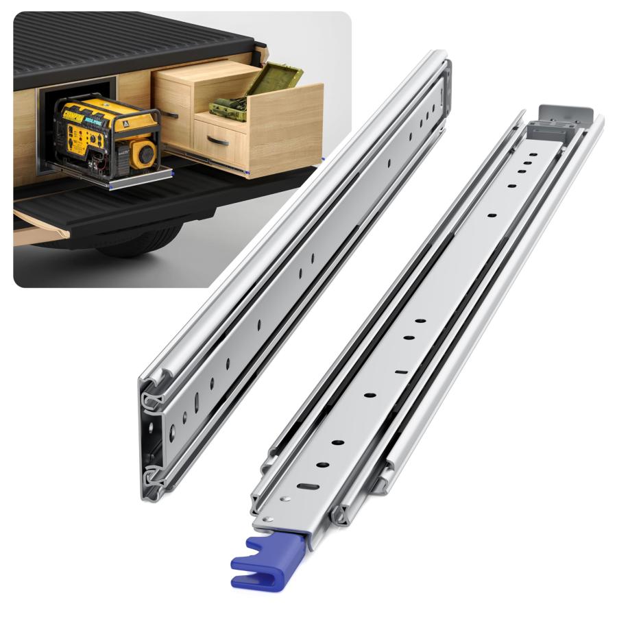 PHWALK1対超重量用 スライドレール 幅76mm ロック付き 1000mm 耐荷重