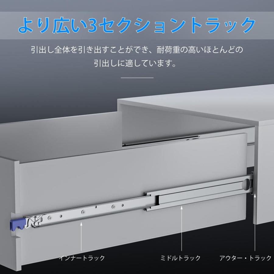 PHWALK1対超重量用 スライドレール 幅76mm ロック付き 1000mm 耐荷重