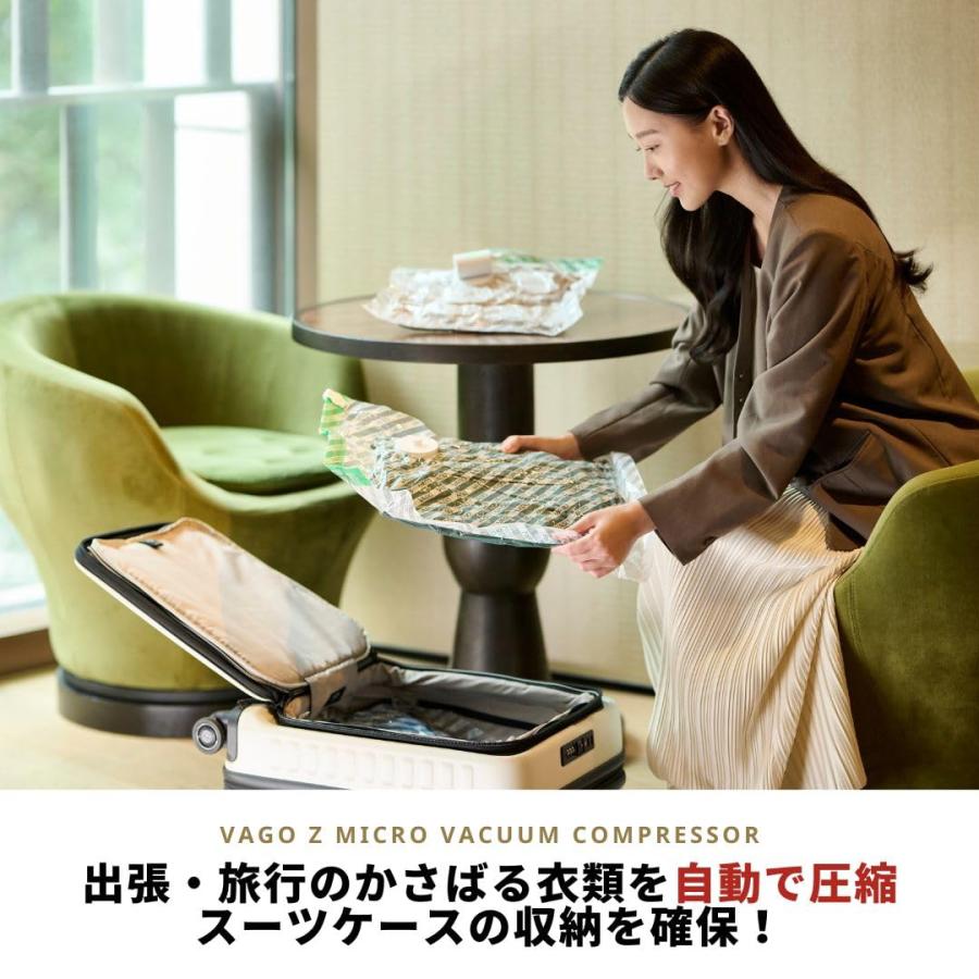 旅行用圧縮袋　ポンプ付　IP68防水 再利用可 【2袋＋ポンプ1個　タグなし】 VAGO Z 専用圧縮袋 Sサイズ（36cm×36cm）2枚入 ※VAGO専用の圧縮袋です
