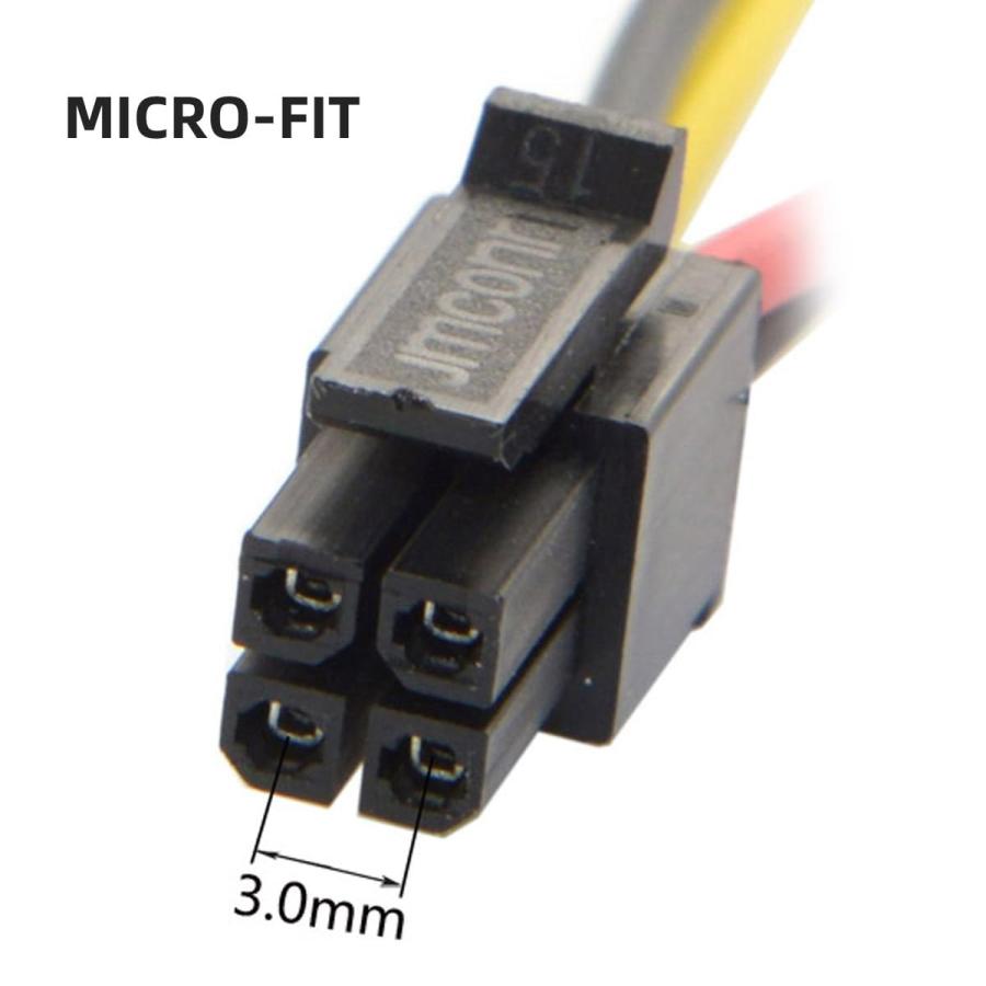 CY Cable Power ATX Molex Micro Fit コネクター 4ピン オス