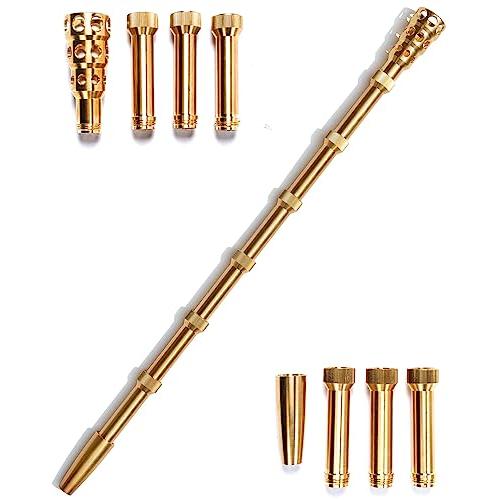 火樂〜KAGURA〜 火吹き棒 真鍮 キャンプ 組立式 8本継54cm 火起こし