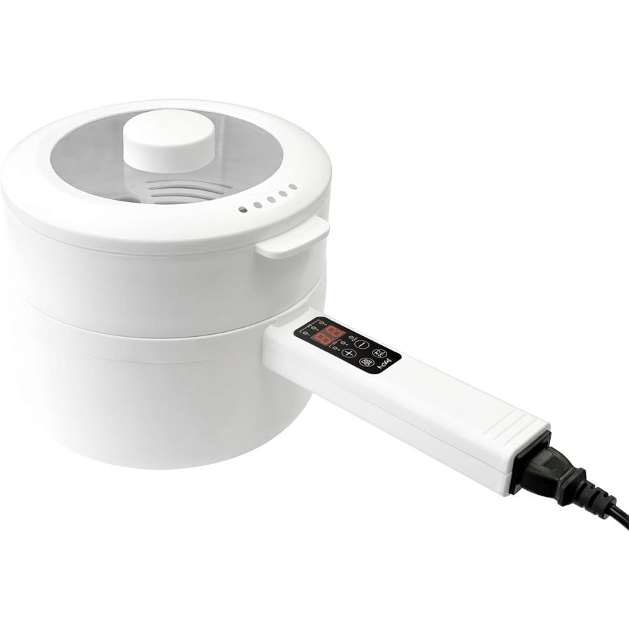 トレードワン 卓上電気鍋 容量1.5L 1台4役(焼く・煮る・炒める・蒸す) 火力5段階調整 タイマー調理可能 お手入れ簡単 時短 一人暮らし CHE | 