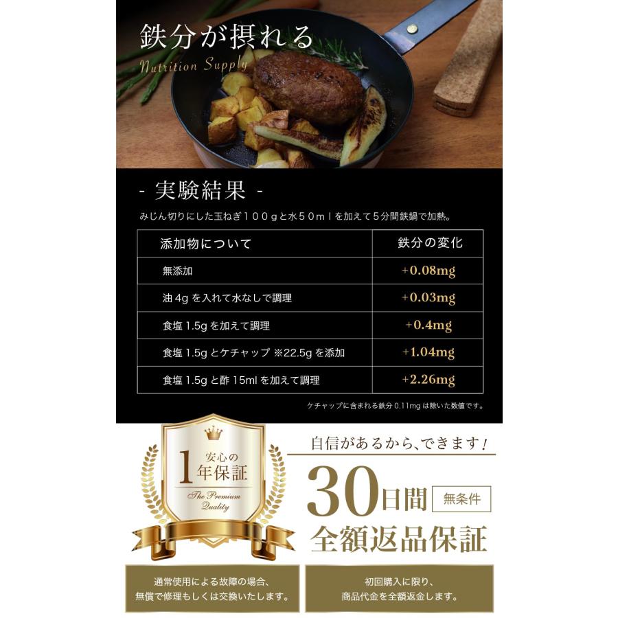 鉄フライパン【哲】 26cm ⭐︎5 Star Gourmet TSUJI 鉄フライパンを