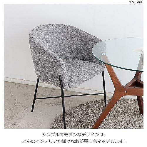 東馬 大川家具 チェア グレー スチール脚 ブークレー生地 トリート  