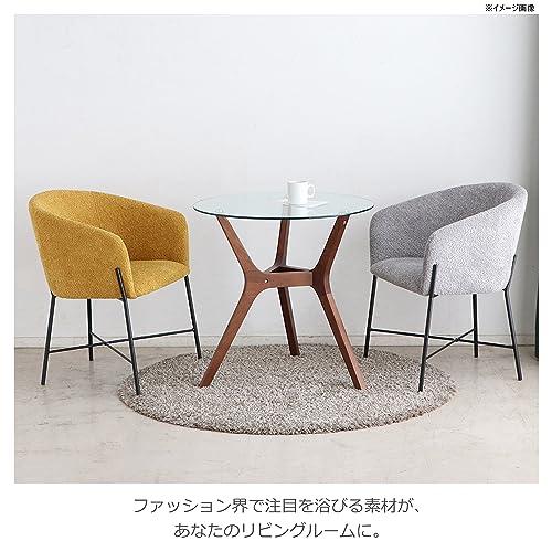 東馬 大川家具 チェア グレー スチール脚 ブークレー生地 トリート  