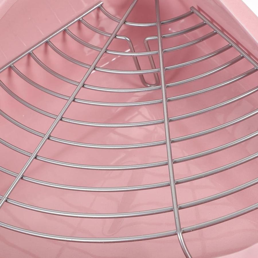 未使用 ピンクのウサギ飼育用ゲージ、三角トイレ、ドリンカー Amazon | うさぎ トイレ 陶器 カワイ 飼育ケージ内装 三角 兎