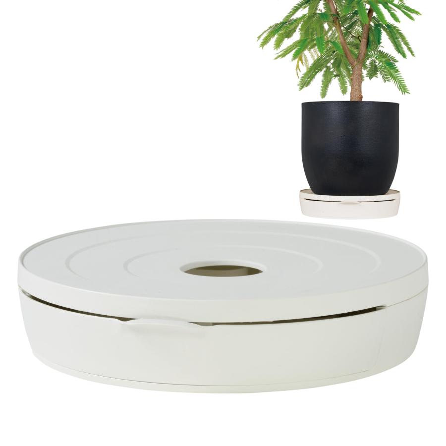 ポットキーパー 観葉植物の排水を簡単に捨てれる鉢皿 床置き用 Φ29cm