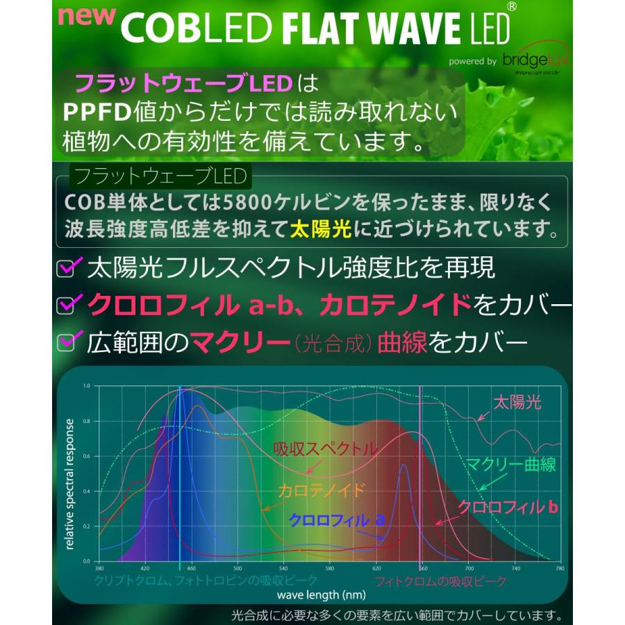 HaruDesign 植物育成LEDライト HASU38 spec9 6K 白色系 スワールボディ フラットウェーブLED （FLAT WAVE LE｜goodzero｜04