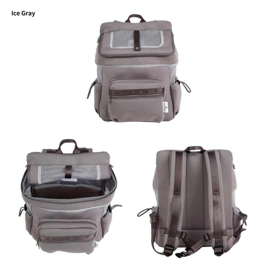 [citydog/シティドッグ] ネオプレーンバックパックキャリー 犬 リュック キャリーバッグ キャリーバック おしゃれ 軽い 洗える m-greyの画像
