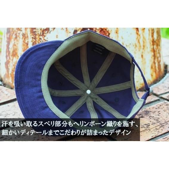 Librass] ヘリンボーンアンパイアキャップ ツバ短 ツバが短い ショート