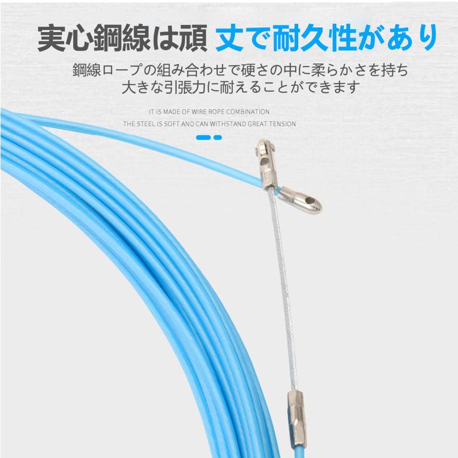 15M/25M通線ワイヤー ロッド径 3.0mm 通線 電線通し 通線工具cd 15M/25M通線ワイヤー ロッド径 3.0mm 通線 電線通し 通線工具cd