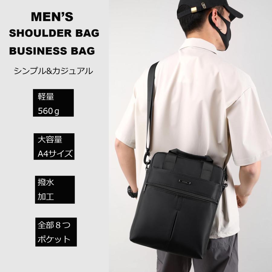manukori] ショルダーバッグ メンズ 大きめ ビジネスバッグ ナイロン