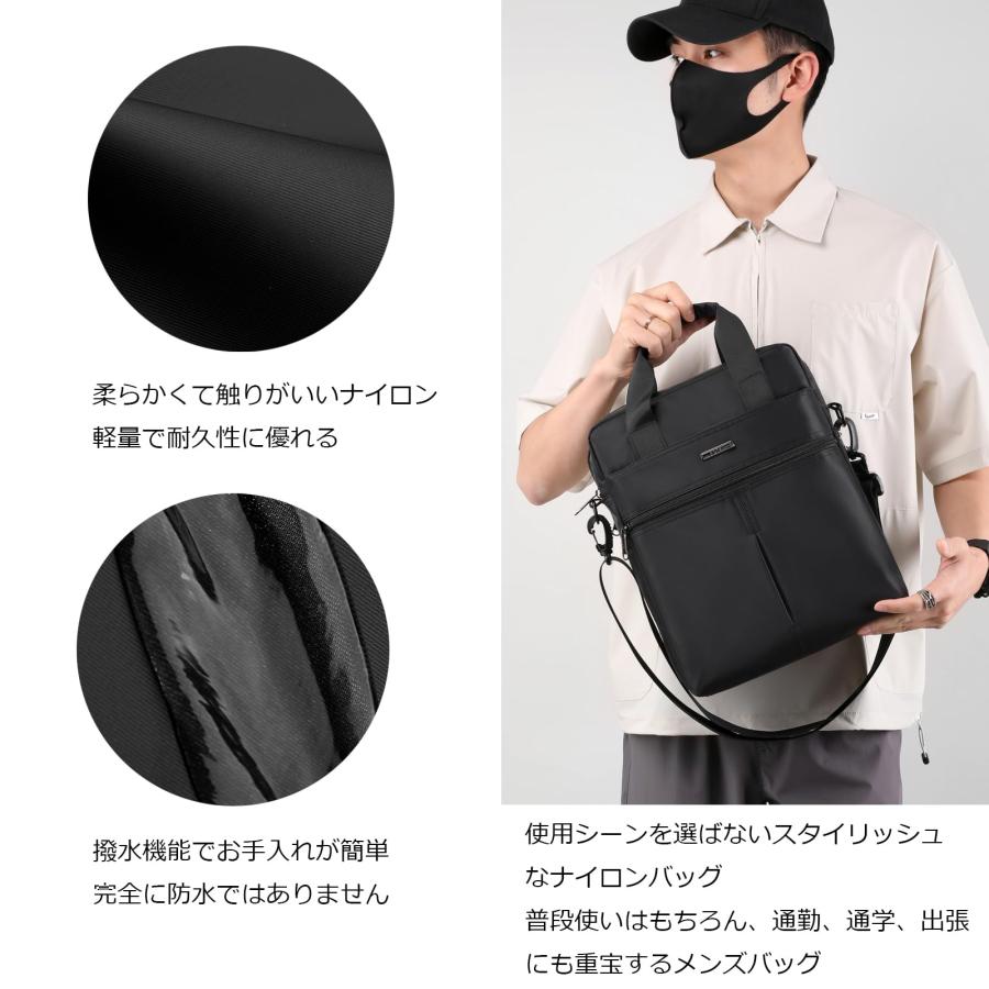 manukori] ショルダーバッグ メンズ 大きめ ビジネスバッグ ナイロン