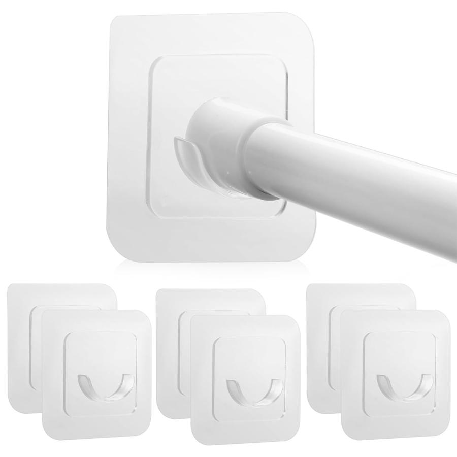 DFsucces 突っ張り棒 支え 補強 6個入 3.8mm つっぱり棒落下防止 強力粘着 穴開け不要 取り付け簡単 壁付け テープ付き 落ちない 固 | 