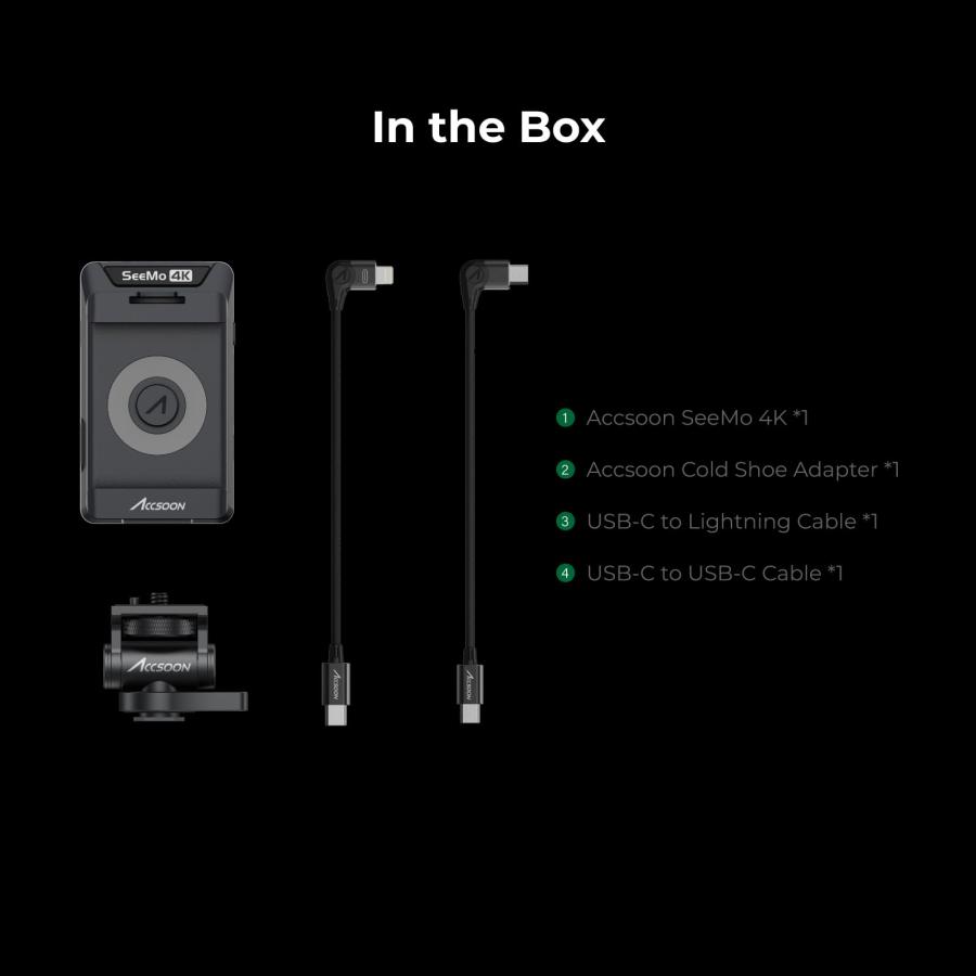 Accsoon UIT03 4K対応HDMI to iOS ビデオキャプチャーアダプター SeeMo