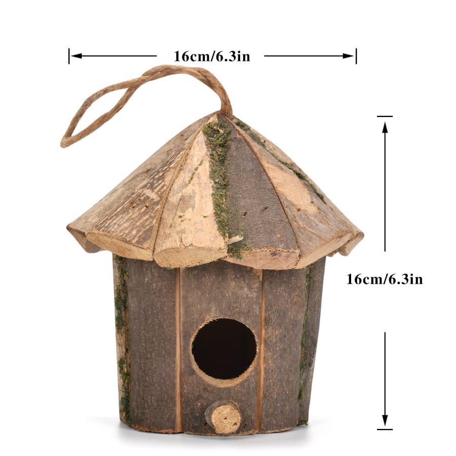 屋外用の巣箱 木製の自然の鳥の家 屋外用の巣箱スズメのハチドリのため