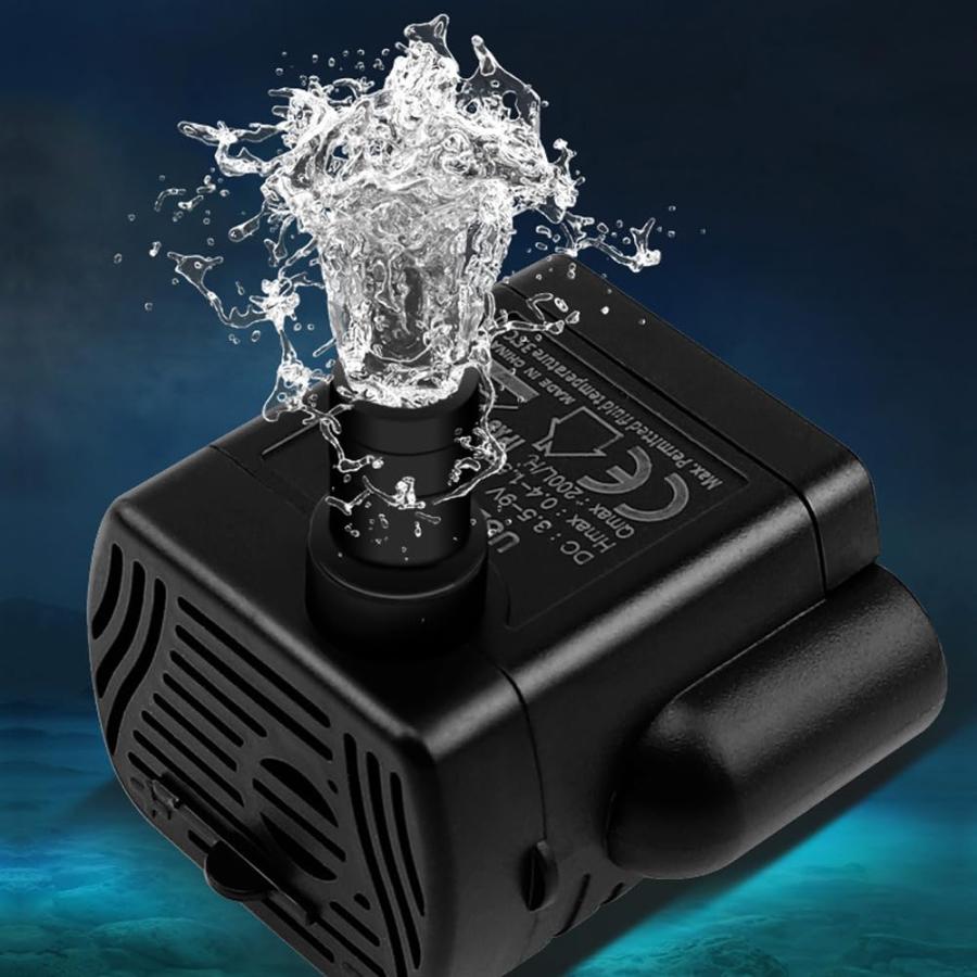 YBGGJO 水中ポンプ 小型 ポンプ 吐出量200L/H DC3.5V-9V 揚程0.4-1.5M