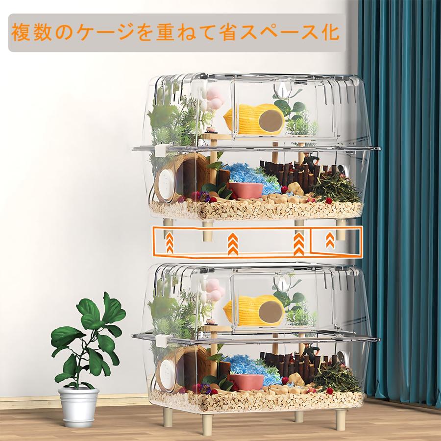 Ruexueの大型ハムスターケージ、ハムスターの二階建て大別荘,完全に