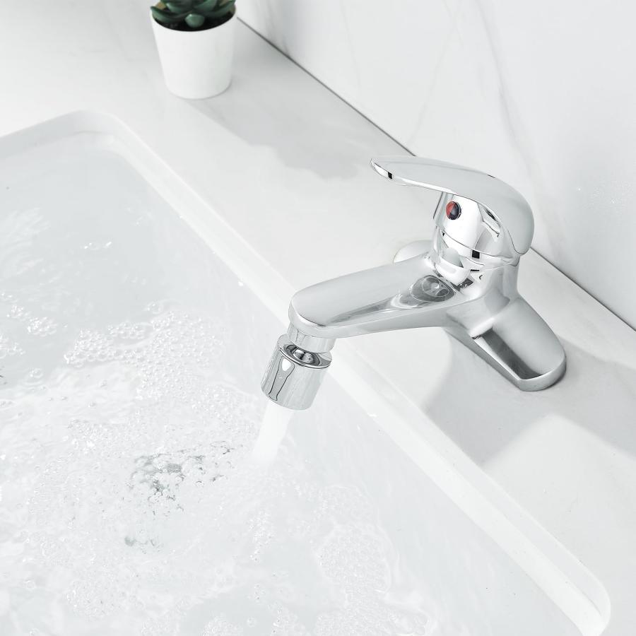 KOLERTHR 洗面水栓 洗面用混合栓 洗面台蛇口 2穴 ツーホール式 360