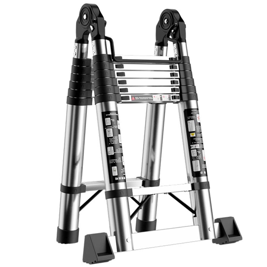 xixi-home 伸縮はしご 耐荷重150KG 2.5m+2.5m 最長5m 両用 スライド式