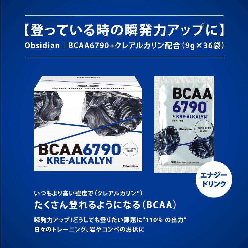 【登っている時の瞬発力アップに】Obsidian｜BCAA6790+ クレアルカリン配合 　1箱　(9.5g×36袋） サプリメント | 