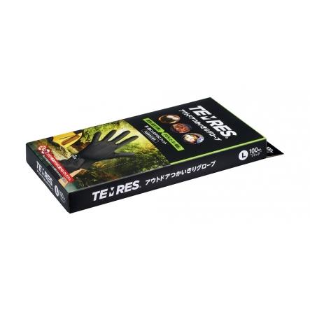 ショーワグローブ　TEMRES アウトドアつかいきりグローブ 100枚入 アウトドア グローブ テムレス  ブラック 防寒インナー付き |  | 02