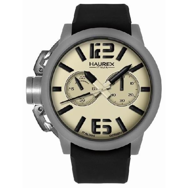 送料無料 イタリア製Haurex ハウレックス クロノグラフ 3A377UCN Turbina SS chronograph watch 52 mm｜googoods｜02