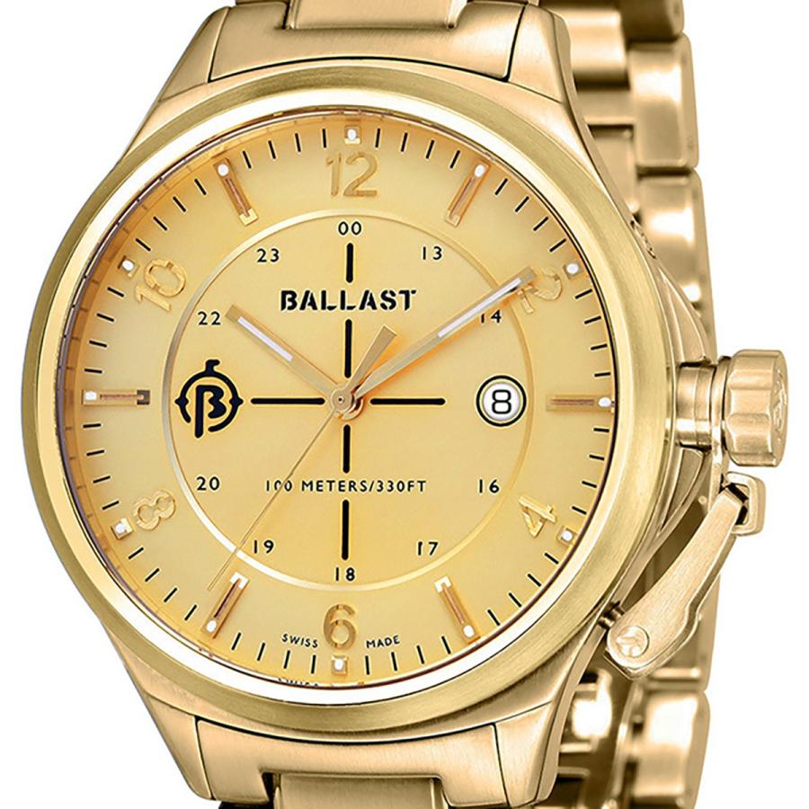 BALLAST バラスト 電池式クォーツ 腕時計 メンズ ケース幅:45mm 品番  