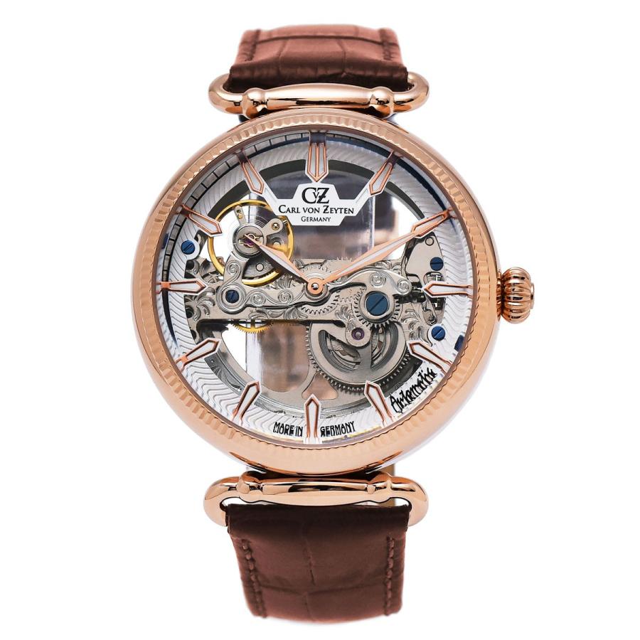 腕時計 メンズ 自動巻 ドイツ製 ドイツ時計 スケルトン Carl von