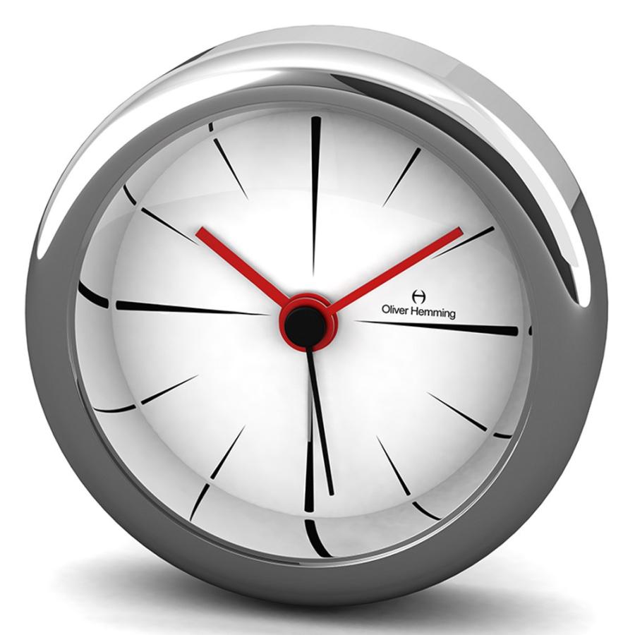 Oliver Hemming アナログ置時計 置き時計 目覚まし時計 おしゃれ 高級 H58S62W Oliver Hemming