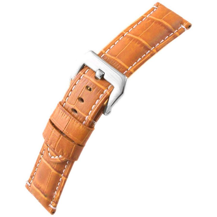 For PANERAI パネライ 幅24mm 時計バンド イタリアレザーベルト