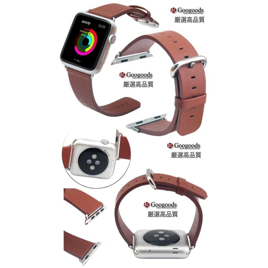 在庫即納  38mm/42mmモデル対応 時計バンド イタリア高級本革ベルト LB093 For Apple Watch アップルウォッチ｜googoods｜05