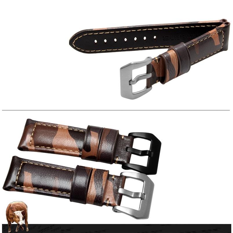 PANERAI レザーベルト 24mm/22mm For PANERAI パネライ 幅22mm 24mm 26mm 時計バンド イタリア