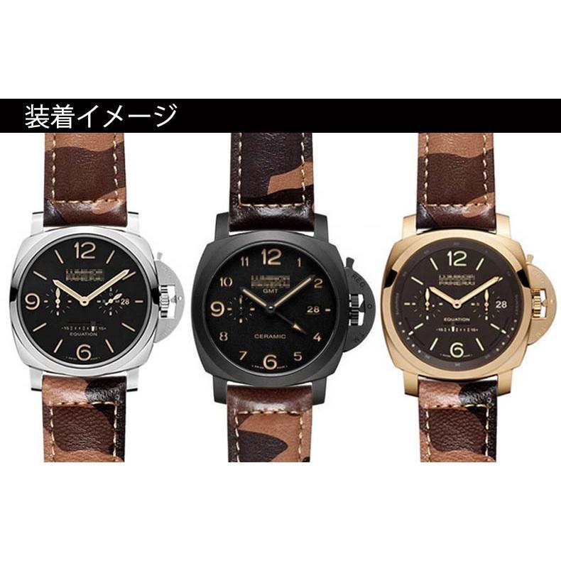 For PANERAI パネライ 幅22/24/26mm 時計バンド レザーベルト LB096