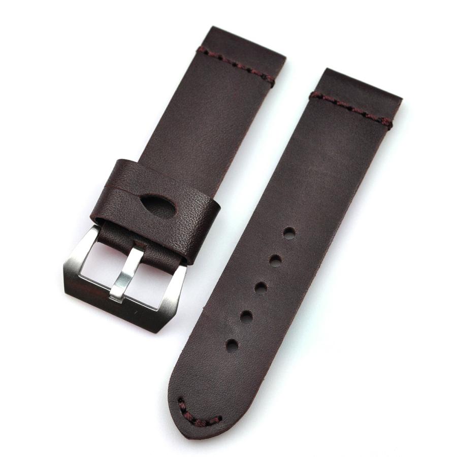 For PANERAI パネライ レザーベルト 時計バンド 汎用品 幅24mm