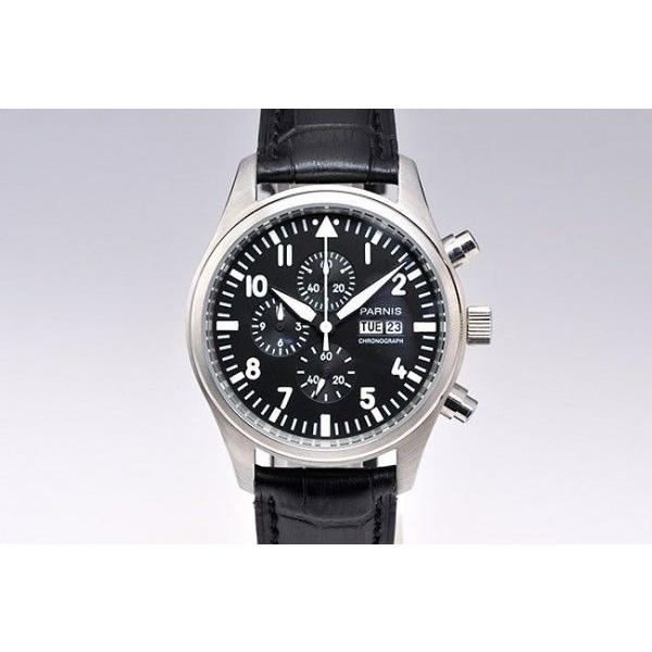 腕時計メンズ PARNIS パーニス パイロットクロノグラフ PN-043S6EN