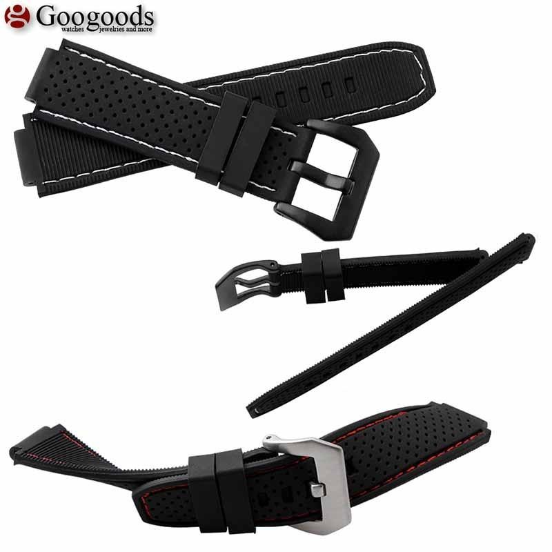 For Timex タイメックス 幅24x16mm 時計ベルト シリコン腕時計バンド