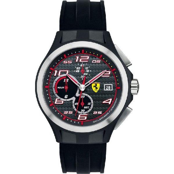 送料無料 Ferrari フェラーリLap Time Chronoクロノグラフ Black SF830015｜googoods｜02
