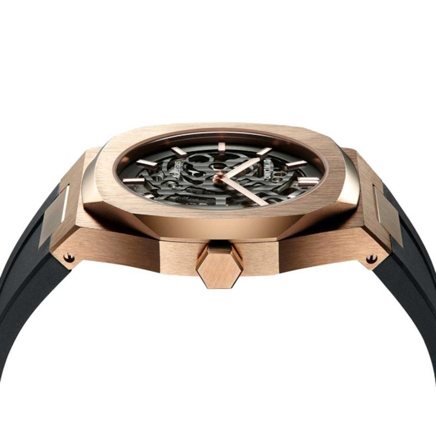 D1 MILANO 手巻き D1 MILANO ディーワンミラノ メンズ腕時計 スケルトン ガンメタル