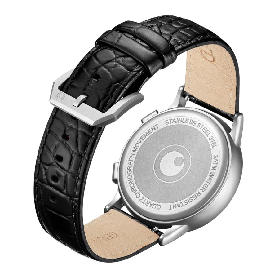 腕時計 メンズ 40代 クロノグラフ 電池式クォーツ ケース幅:39mm 日本 ブランド ZEROO CLASSIC 品番:ZC003SBW｜googoods｜04