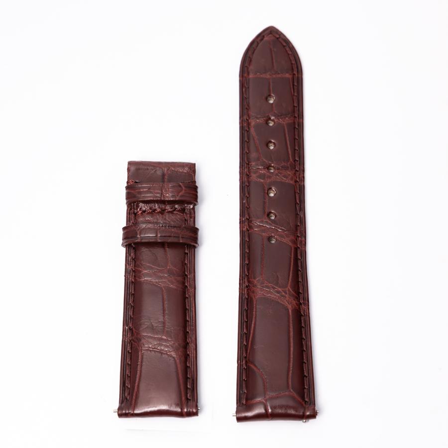 交換用 腕時計バンド 汎用ワニレザーベルト 純正品 ZEROO ゼロ 幅20mm