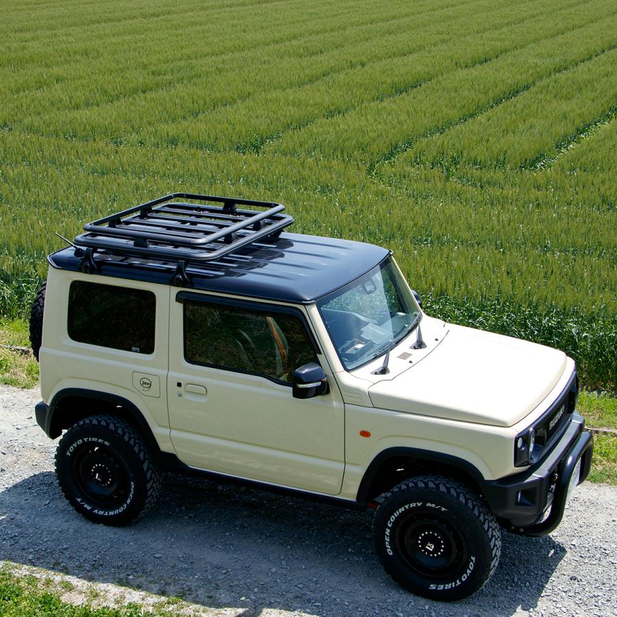 ジムニー JB64/JB74 ショートバスケット ブラック GBショートバスケットアルミ製 ルーフラック JB64・JB74専用