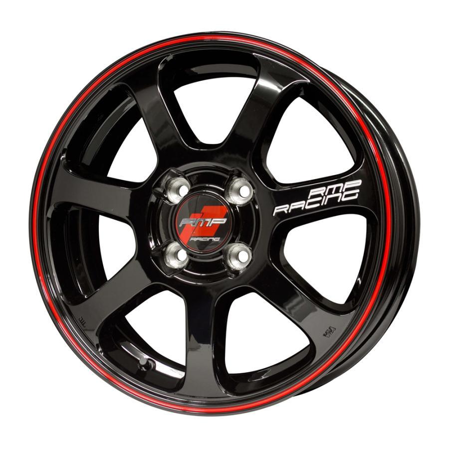 RMP RMP RACING R07 17x7.0+45 4H100 ブラック/リムレッドライン 4本 