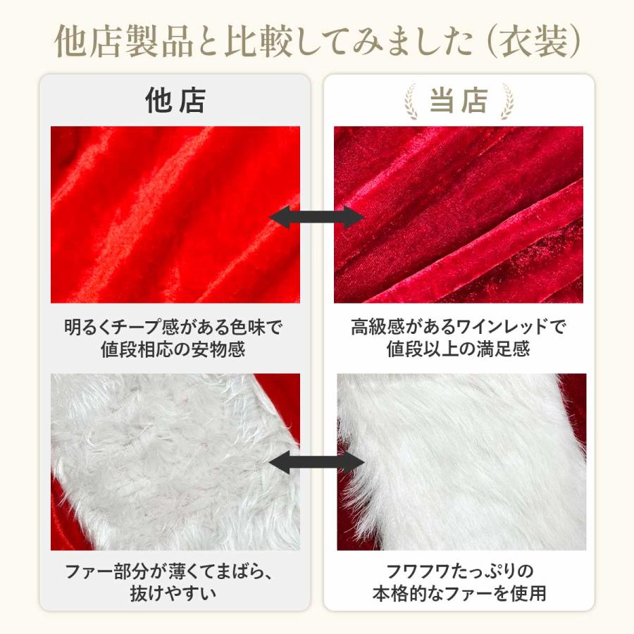 10点セット】サンタクロース 衣装 男性 サンタ コスプレ メンズ 大人